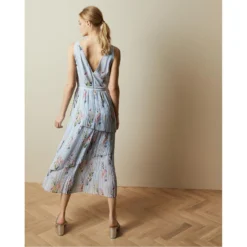 Ted Baker Ted Baker Print Midi Dress Womens for Dresses Colour Light Blue -Ted Baker shop online 63377318 xxl a2