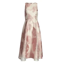 Ted Baker Wylieh Midi Dress for Bridesmaid Dresses Colour Dusky Pink