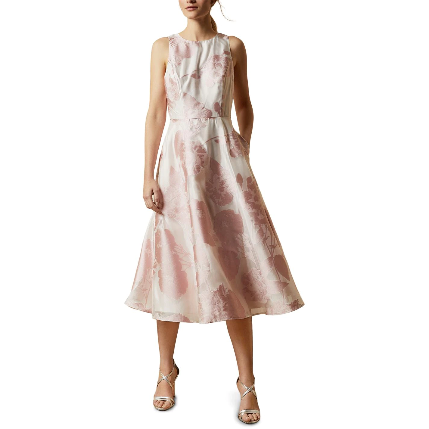 Ted Baker Wylieh Midi Dress for Bridesmaid Dresses Colour Dusky Pink 4 Ted Baker Wylieh Midi Dress for Bridesmaid Dresses Colour Dusky Pink - Image 2