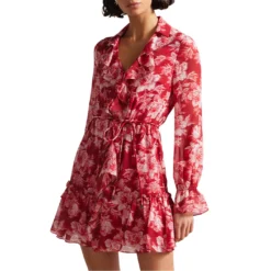 Ted Baker Linndie Ruffle Dress for Dresses Colour Red -Ted Baker shop online 63389108 xxl a2
