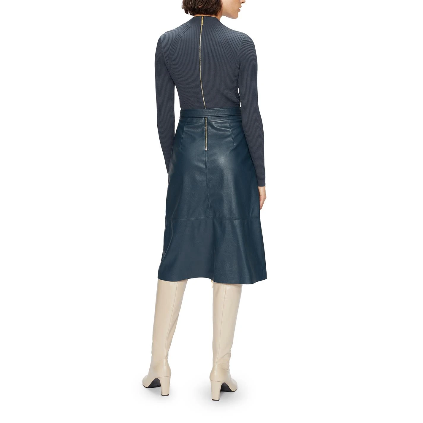 Ted Baker Alltaa Knit And Faux Leather Dress for Dresses Colour Midnight 5 Ted Baker Alltaa Knit And Faux Leather Dress for Dresses Colour Midnight - Image 3