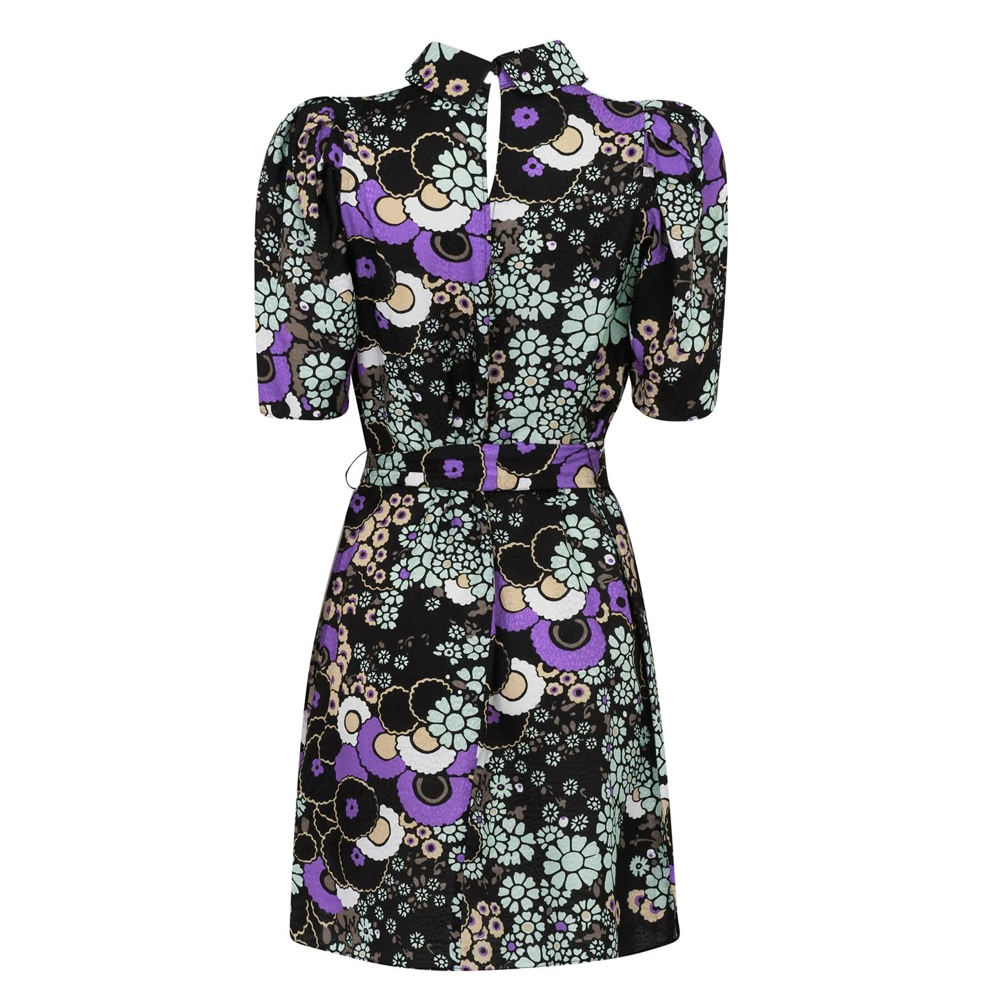 Ted Baker Saskiie Puff Shoulder Floral Mini Dress for Dresses Colour Black 7 Ted Baker Saskiie Puff Shoulder Floral Mini Dress for Dresses Colour Black - Image 5