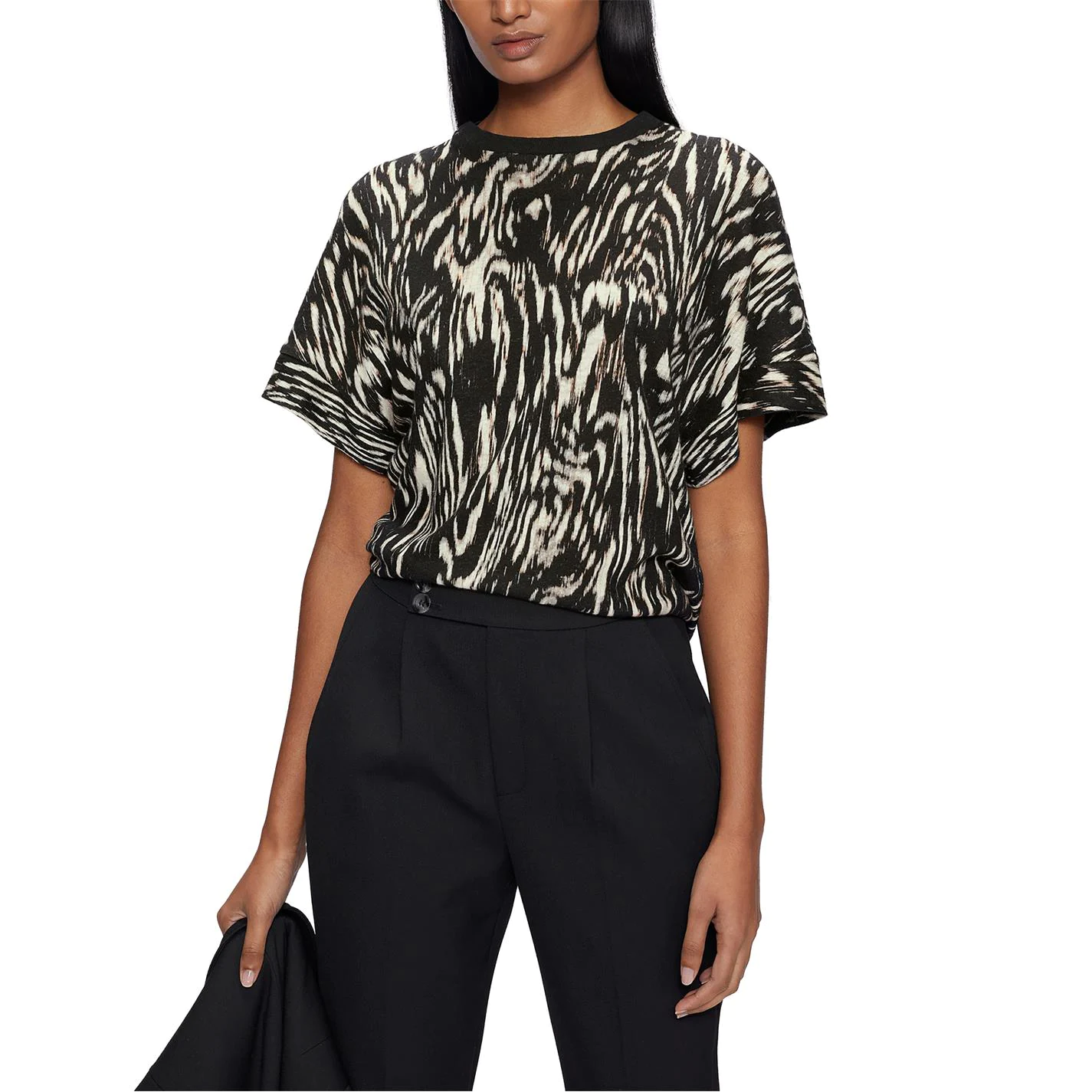 Ted Baker Veria Print T Shirt for Tops Colour Black 4 Ted Baker Veria Print T Shirt for Tops Colour Black - Image 2