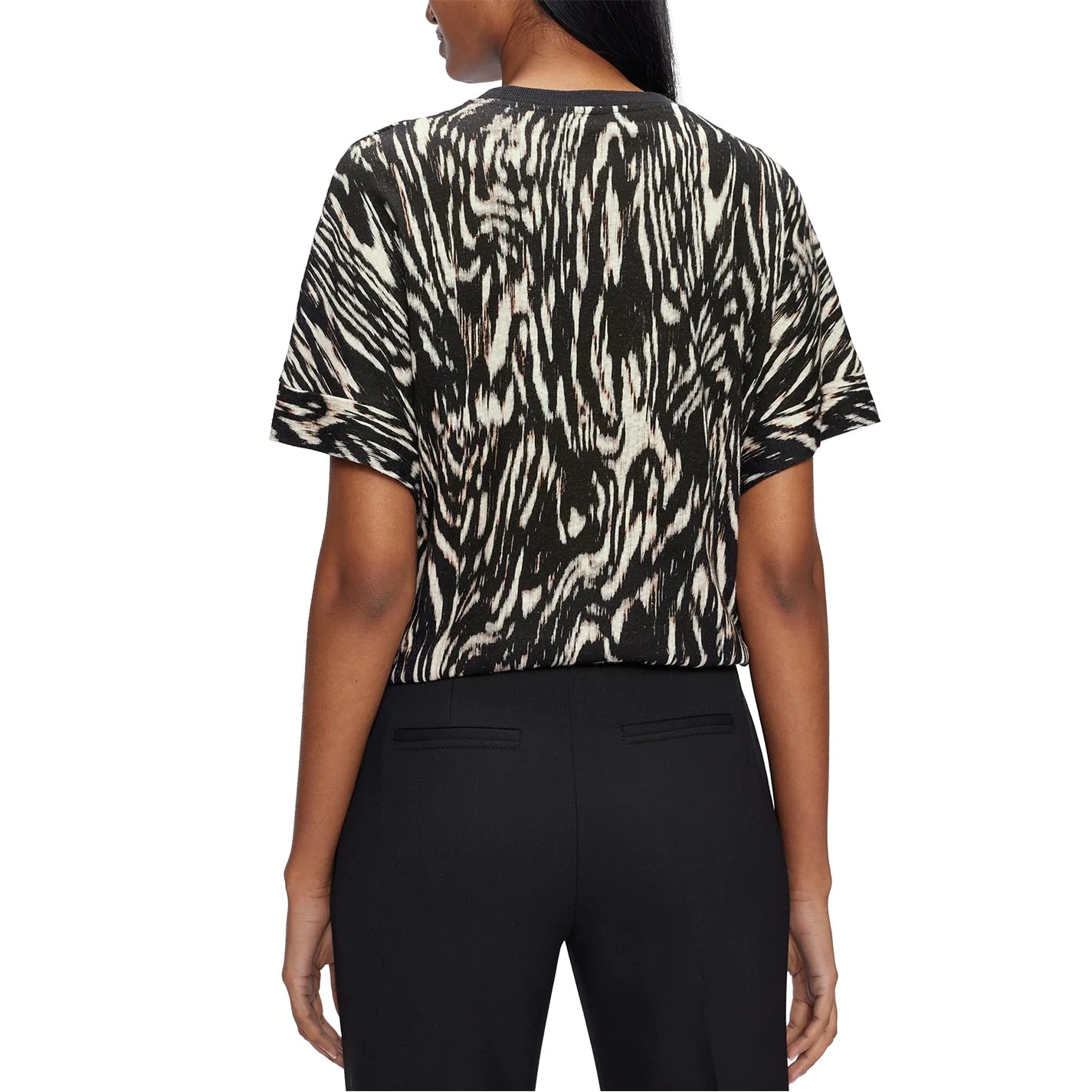 Ted Baker Veria Print T Shirt for Tops Colour Black 5 Ted Baker Veria Print T Shirt for Tops Colour Black - Image 3