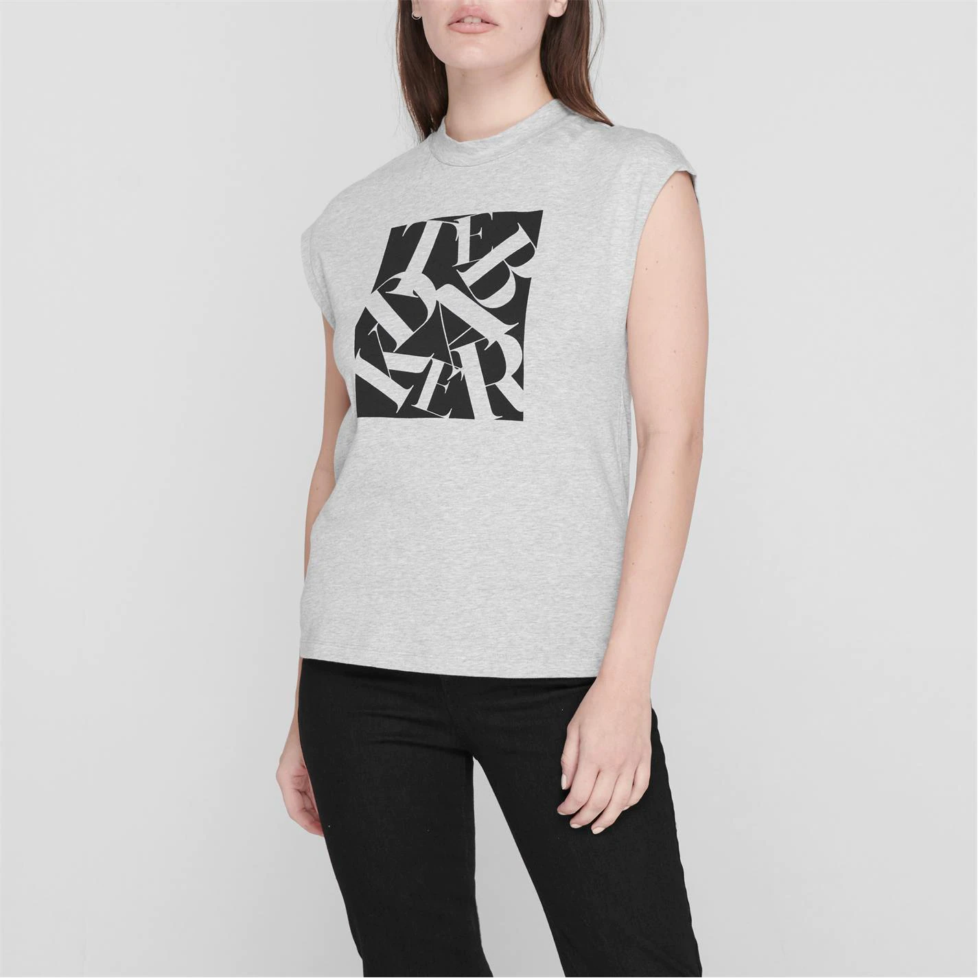 Ted Baker Ida Sleeveless Tee for Tops Colour Grey marl 4 Ted Baker Ida Sleeveless Tee for Tops Colour Grey marl - Image 2