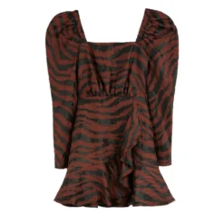 Ted Baker Brodii Exaggerated Shoulder Dress for Dresses Colour Brown