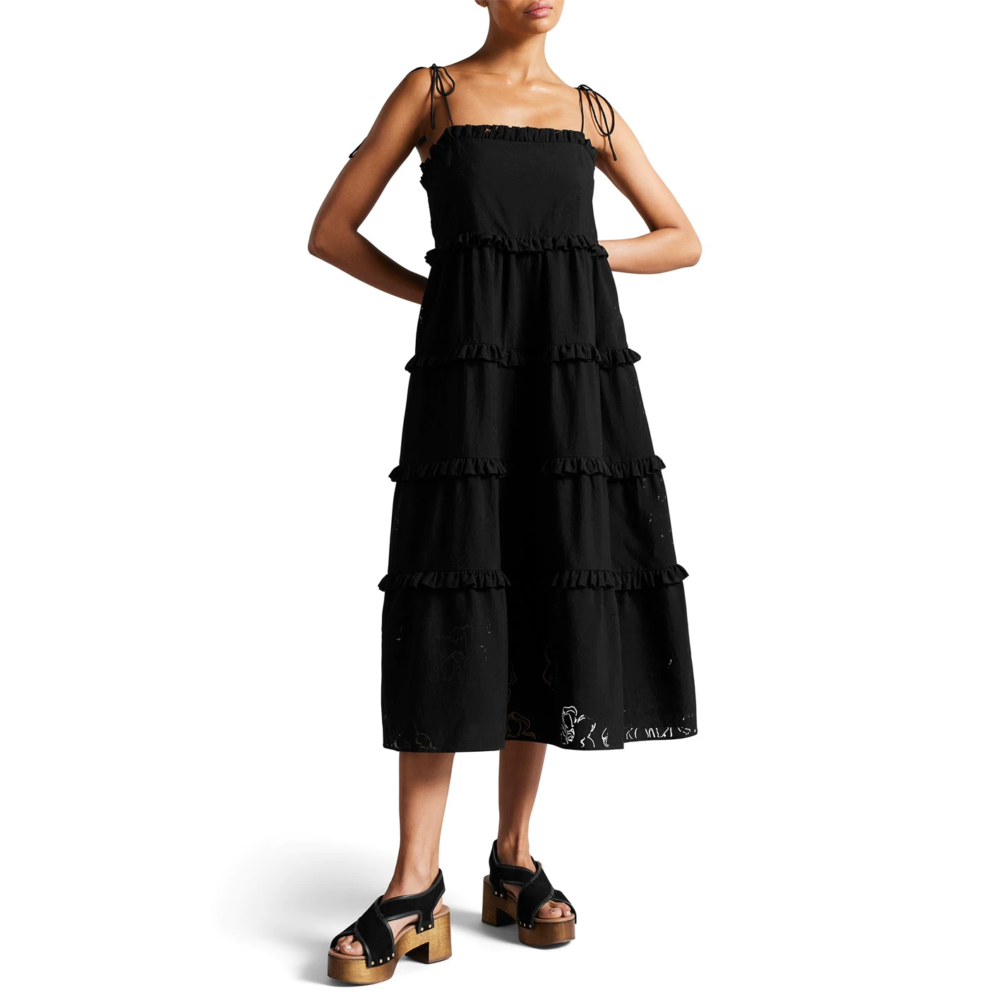 Ted Baker Hansi Strappy Dress for Dresses Colour Black 4 Ted Baker Hansi Strappy Dress for Dresses Colour Black - Image 2