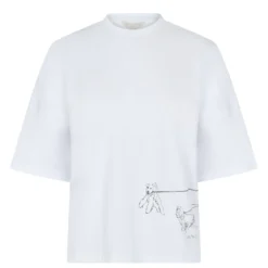 Ted Baker Gramiey Graphic T-Shirt for Tops Colour White