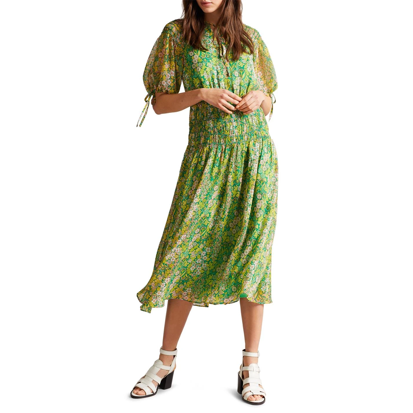 Ted Baker Ursille Midi Dress for Dresses Colour Mid Green 4 Ted Baker Ursille Midi Dress for Dresses Colour Mid Green - Image 2