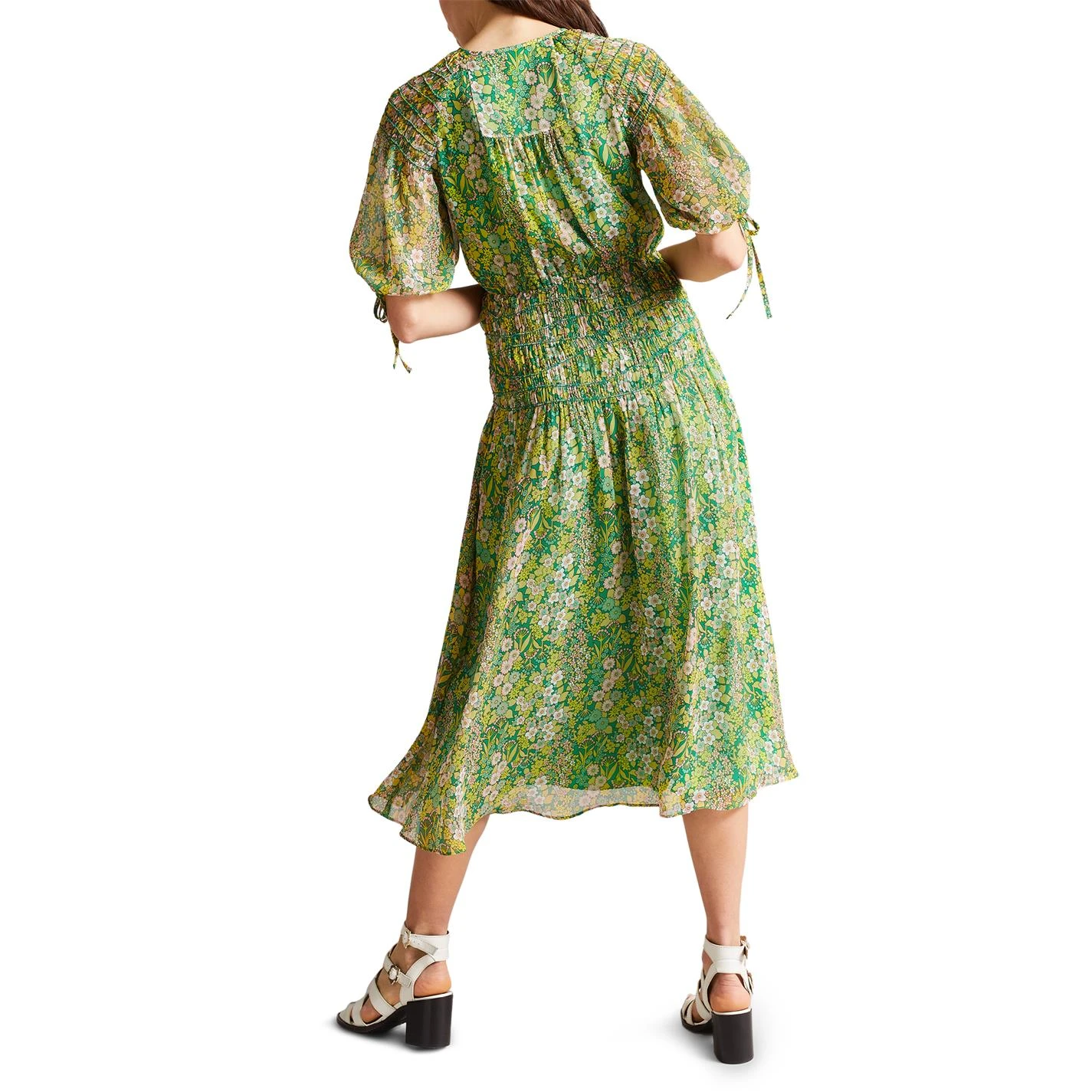 Ted Baker Ursille Midi Dress for Dresses Colour Mid Green 5 Ted Baker Ursille Midi Dress for Dresses Colour Mid Green - Image 3