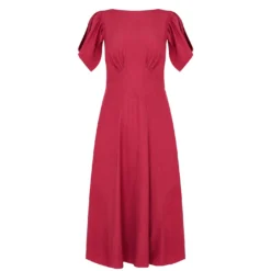Ted Baker Tulipi Midi Dress for Wedding Guest Dresses Colour Mid Pink