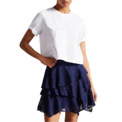 Ted Baker Carmyn Embroidered T-Shirt for Tops Colour White -Ted Baker shop online 65345201 xxl a2