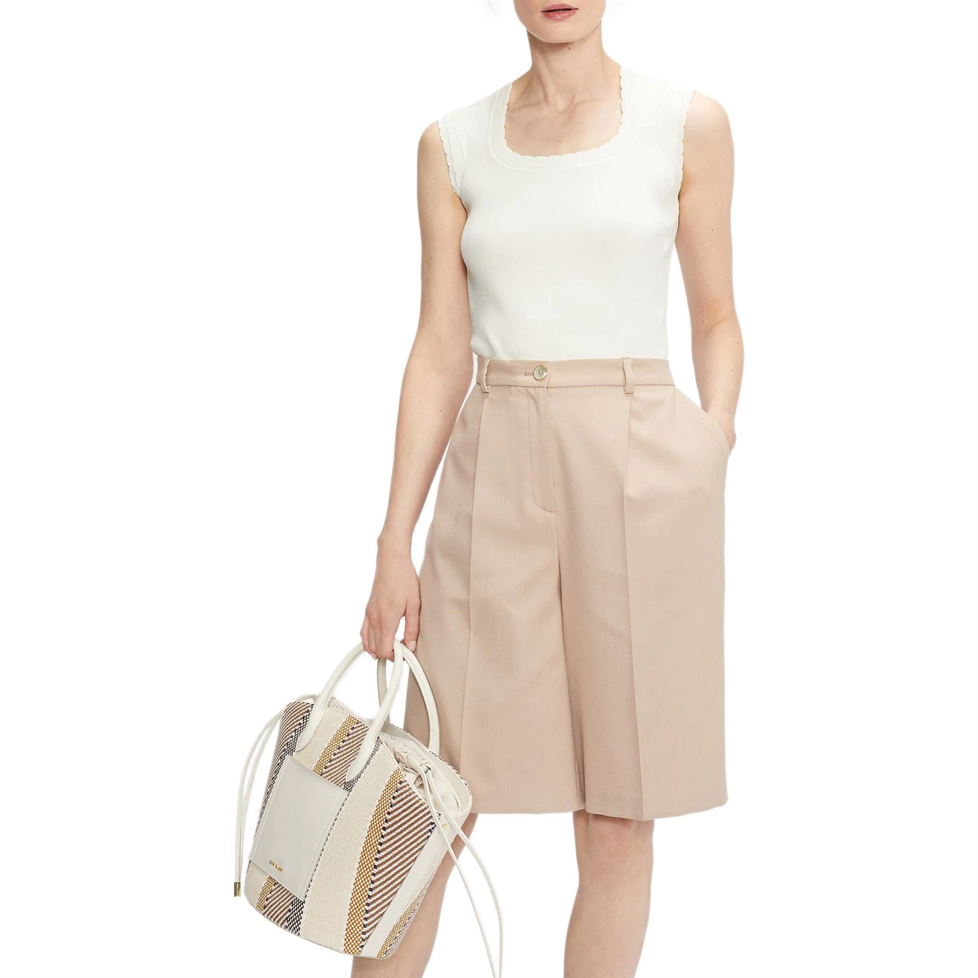 Ted Baker Staciey Vest for Tops Colour Natural 4 Ted Baker Staciey Vest for Tops Colour Natural - Image 2