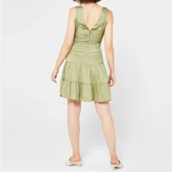 Ted Baker Phoenyx Knot Dress for Wedding Guest Dresses Colour Mid-Green -Ted Baker shop online 65456815 xxl a2