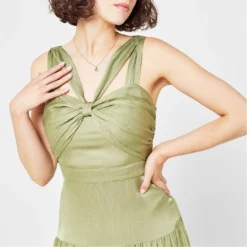 Ted Baker Phoenyx Knot Dress for Wedding Guest Dresses Colour Mid-Green -Ted Baker shop online 65456815 xxl a3