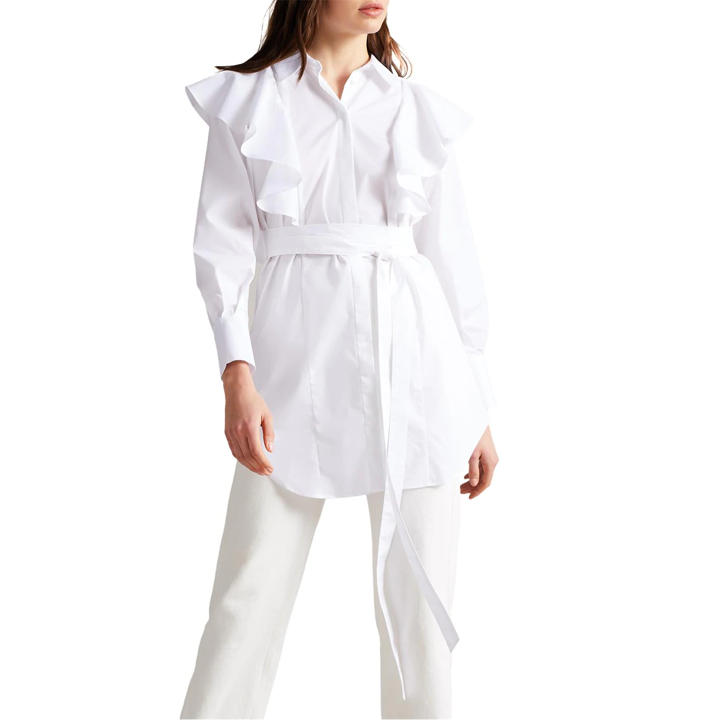 Ted Baker Sarelia Shirt for Women Colour White 6 Ted Baker Sarelia Shirt for Women Colour White - Image 4