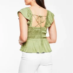 Ted Baker Alovia Smock Top for Tops Colour Mid-Green -Ted Baker shop online 65553315 xxl a2
