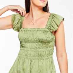 Ted Baker Alovia Smock Top for Tops Colour Mid-Green -Ted Baker shop online 65553315 xxl a3