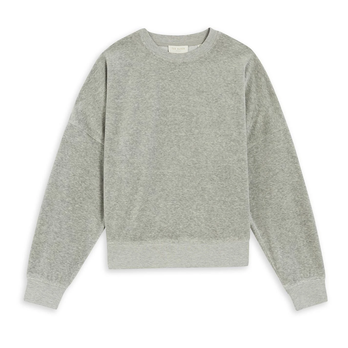 Ted Baker Naseera Velour Sweatshirt for Hoodies and Sweatshirts Colour Mid Grey 3 Ted Baker Naseera Velour Sweatshirt for Hoodies and Sweatshirts Colour Mid Grey