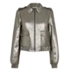 Ted Baker Briyella Metallic Bomber Jacket for Coats & Jackets Colour Silver -Ted Baker shop online 66696502 xxl