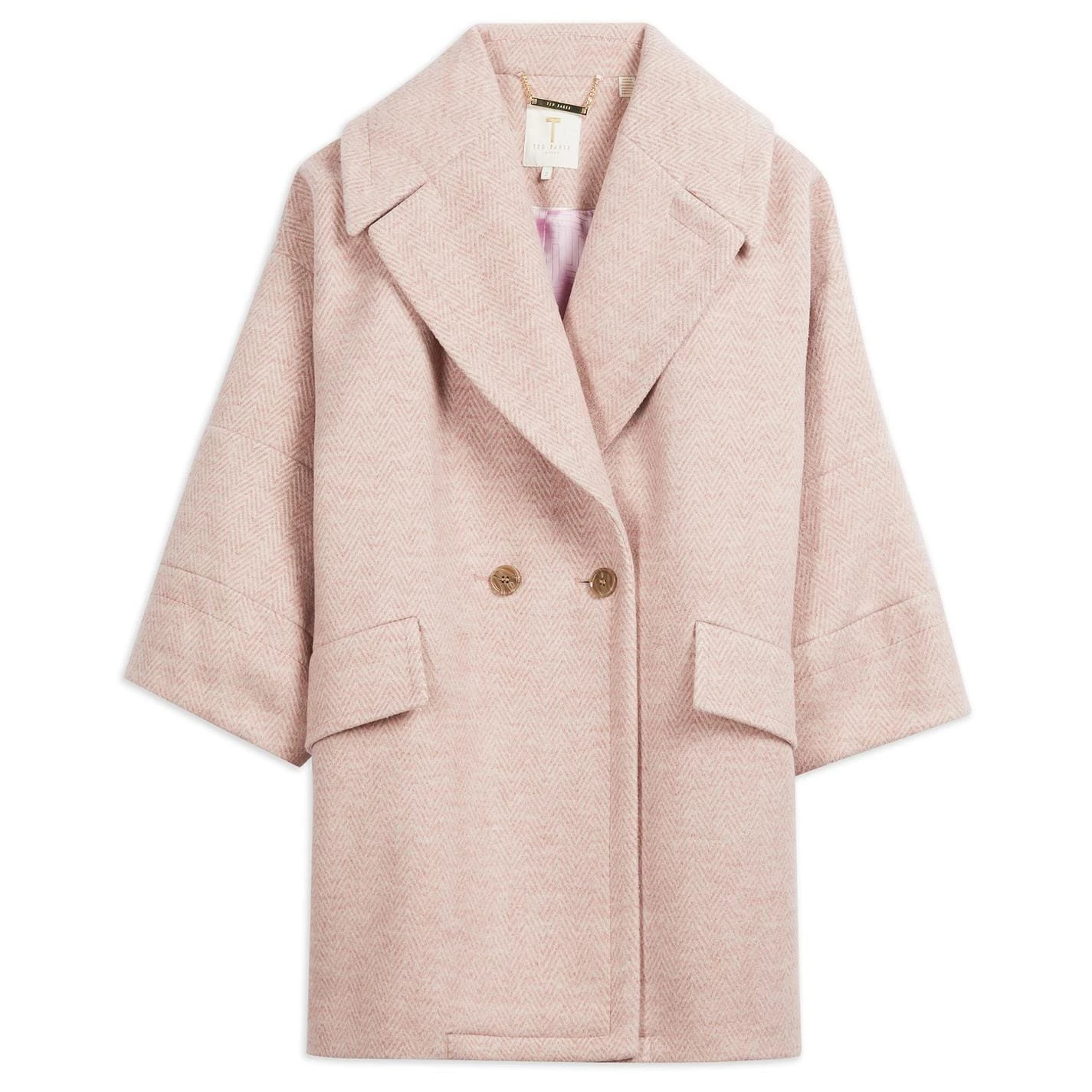 Ted Baker Juliet Cocoon Coat for Coats & Jackets Colour Lt Pink 3 Ted Baker Juliet Cocoon Coat for Coats & Jackets Colour Lt Pink