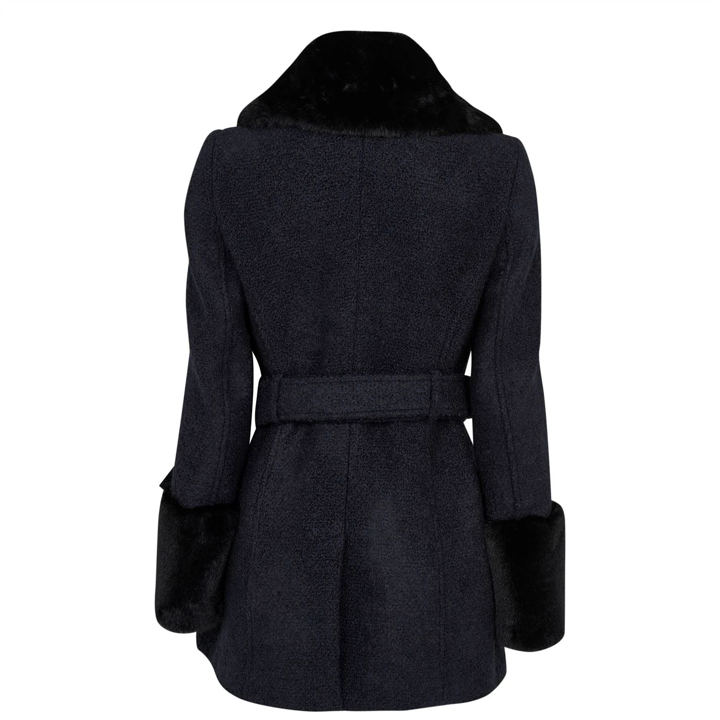 Ted Baker Llotie Belted Short Coat for Coats & Jackets Colour Dk Navy 4 Ted Baker Llotie Belted Short Coat for Coats & Jackets Colour Dk Navy - Image 2