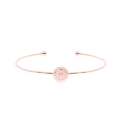 Ted Baker ELVAS Mini Button Ultra Fine Cuff for Bracelets & Bangles Colour Rose Gold/Pink
