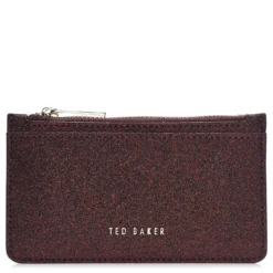 Ted Baker Ted Baker Shanaar Glitter Card Holder Womens for Purses Colour dp-purple