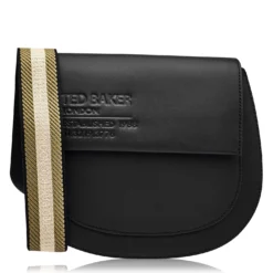 Ted Baker Darcell Webbing Fold Over Bag for Handbags Colour black
