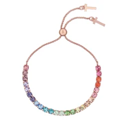 Ted Baker MELRAH Icon Crystal Bracelet for Bracelets & Bangles Colour Rose Gold/Rainb