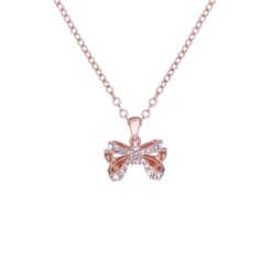Ted Baker CRESTRA Crystal Petite Bow Pendant for Necklaces Colour Rose Gold