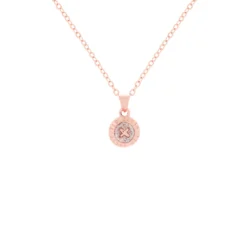 Ted Baker ELVINA Mini Button Pendant for Necklaces Colour Rose Gold- Silver Glitter