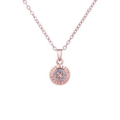 Ted Baker ELVINA Mini Button Pendant for Necklaces Colour Rose/Silv Glitter