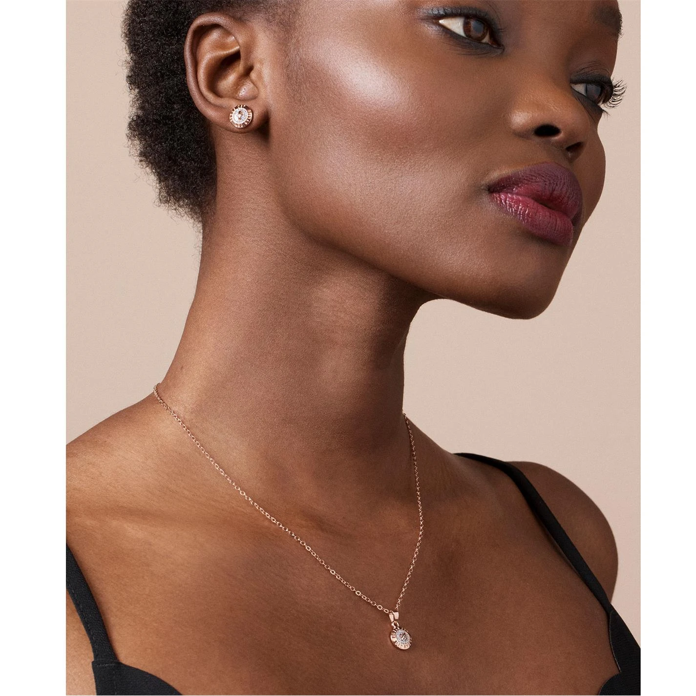 Ted Baker ELVINA Mini Button Pendant for Necklaces Colour Rose/Silv Glitter 5 Ted Baker ELVINA Mini Button Pendant for Necklaces Colour Rose/Silv Glitter - Image 3