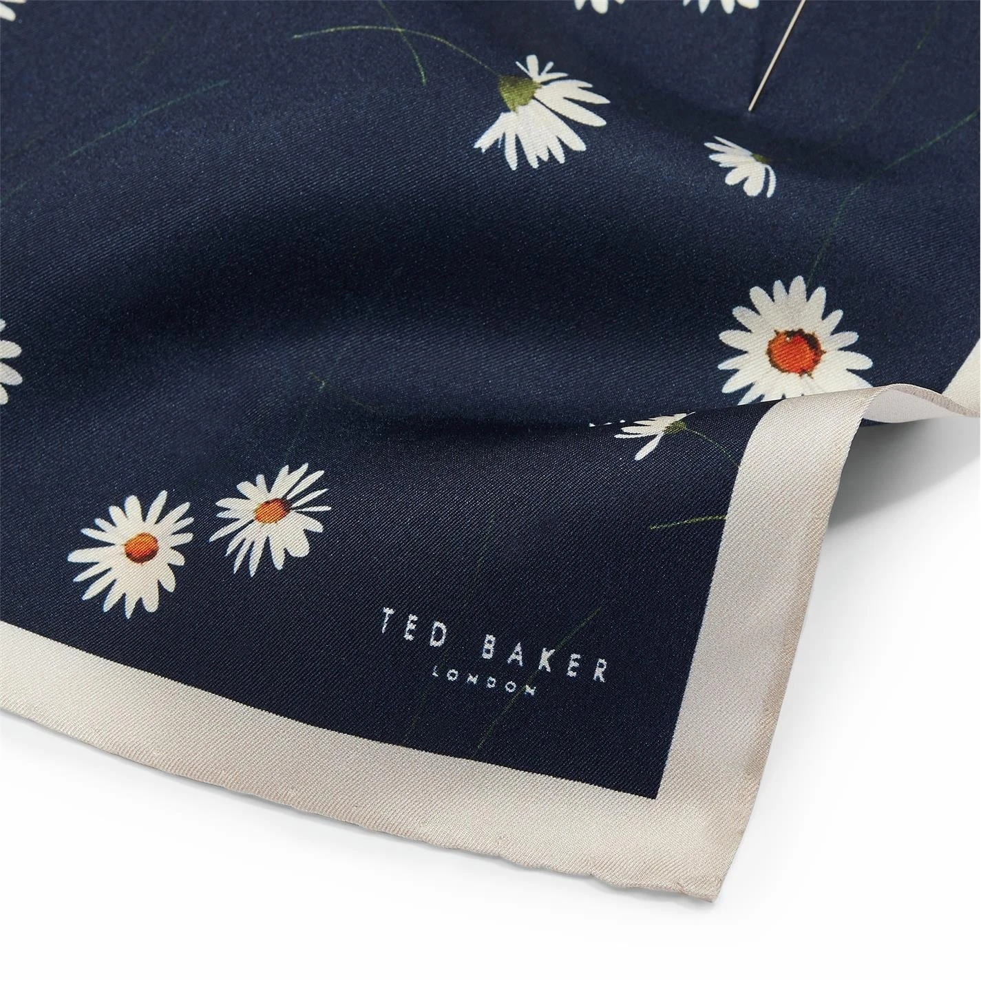 Ted Baker Ted Baker Link Pocket Square Mens for Handkerchiefs Colour Navy 5 Ted Baker Ted Baker Link Pocket Square Mens for Handkerchiefs Colour Navy - Image 3