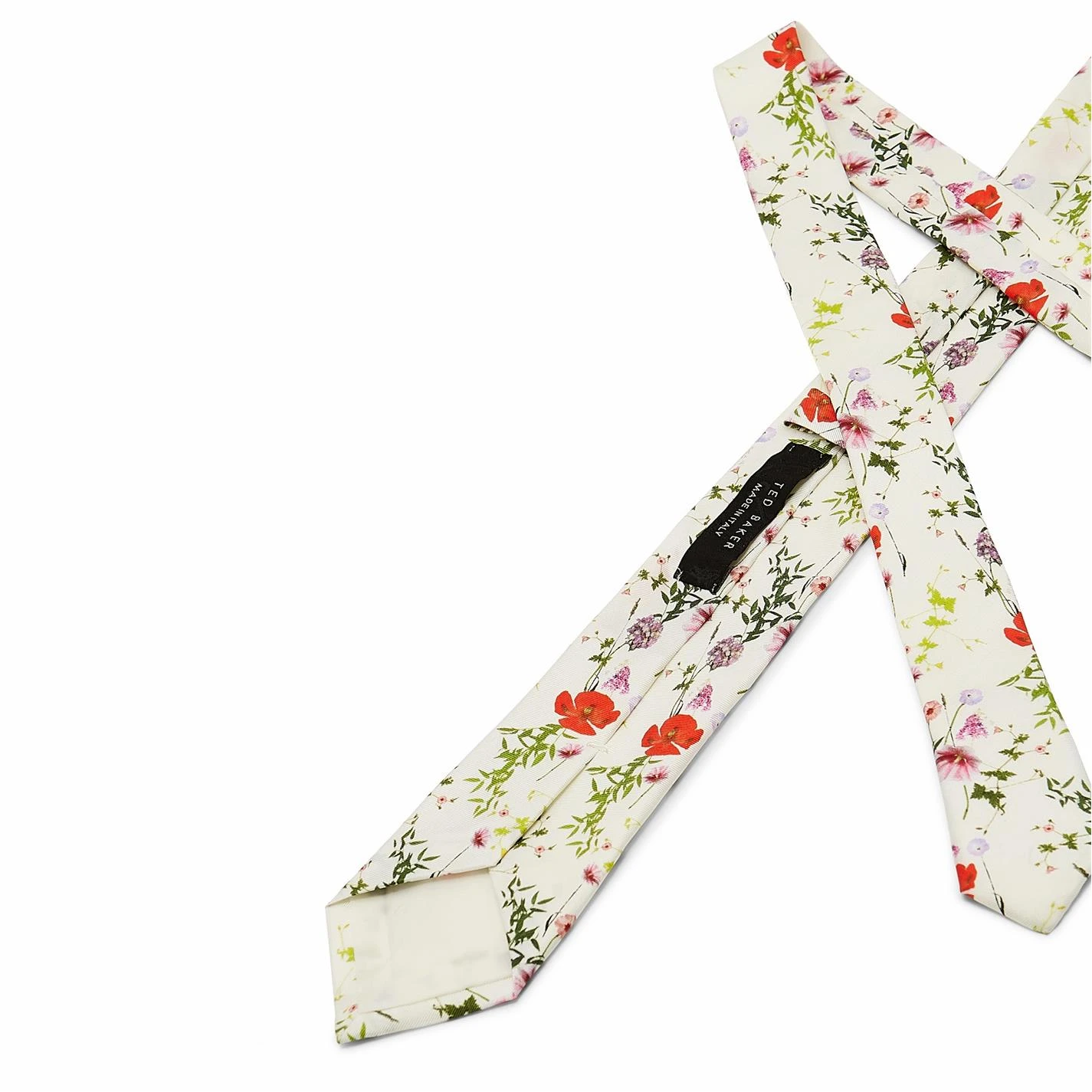 Ted Baker Ted Baker Kansal Silk Tie Mens for Ties Colour white 4 Ted Baker Ted Baker Kansal Silk Tie Mens for Ties Colour white - Image 2