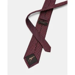 Ted Baker Ted Baker Cheque Silk Tie Mens for Ties Colour Dark Red