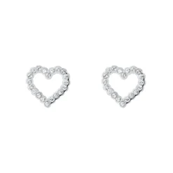 Ted Baker LEENAH Linked Hearts Stud Earrings for Earrings Colour Silver/Crystal