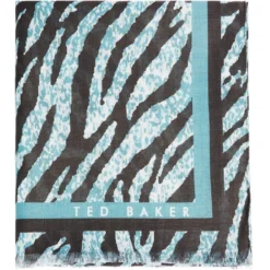 Ted Baker Ted Baker Zebra Woven Scarf Womens for Women's Scarves Colour Olive