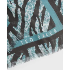 Ted Baker Ted Baker Zebra Woven Scarf Womens for Women's Scarves Colour Olive -Ted Baker shop online 90152815 xxl a2