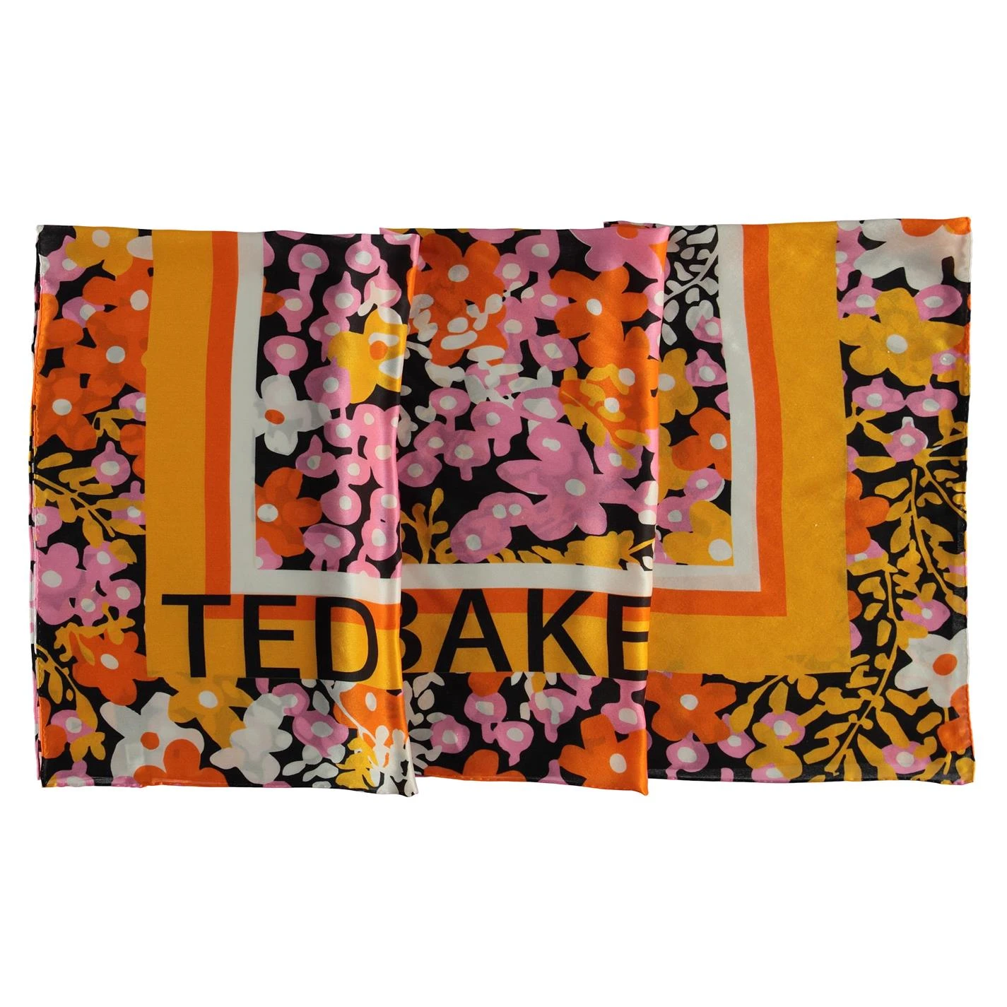 Ted Baker Ted Baker Dories Floral Square Scarf Womens for Women's Scarves Colour black 6 Ted Baker Ted Baker Dories Floral Square Scarf Womens for Women's Scarves Colour black - Image 4