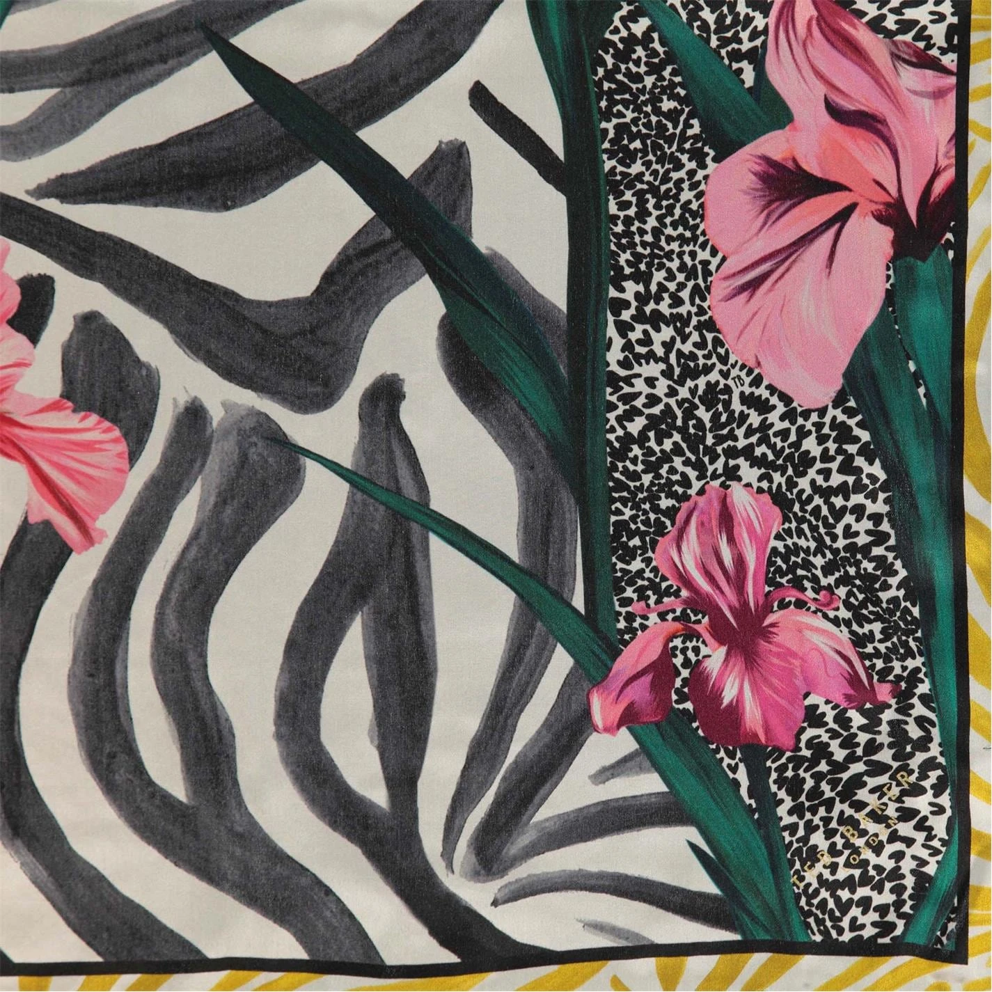 Ted Baker Ted Baker Emello Silk Square Scarf for Women's Scarves Colour mid-yellow 5 Ted Baker Ted Baker Emello Silk Square Scarf for Women's Scarves Colour mid-yellow - Image 3