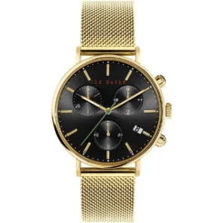 Ted Baker Ted Baker Mimossa Chrono Watch Mens for Men's Watches Colour Gold/Black
