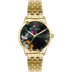 Ted Baker Ted Baker Fitzrovia Bloom Watch Womens for Ladies' Watches Colour Gold/Black