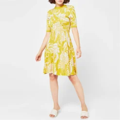 Ted Baker Ted Baker Monniey Skater Dress Womens for Dresses Colour Yellow -Ted Baker shop online 99047413 xxl a1